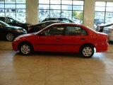 2005 Rallye Red Honda Civic Value Package Sedan #38413233