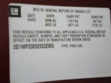 2002 Chevrolet Impala  Info Tag