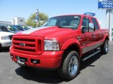 Red Clearcoat Ford F250 Super Duty in 2007