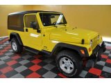 2004 Solar Yellow Jeep Wrangler Unlimited 4x4 #38475024