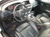 2008 BMW 6 Series 650i Coupe Black Interior