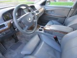 2003 BMW 7 Series 745Li Sedan Basalt Grey/Stone Green Interior