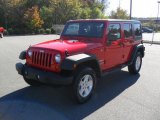 2011 Flame Red Jeep Wrangler Unlimited Sport 4x4 #38549585