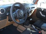 2011 Jeep Wrangler Unlimited Rubicon 4x4 Black/Dark Saddle Interior