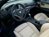 2010 BMW 1 Series 128i Convertible Beige Boston Leather Interior