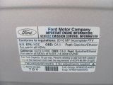 2010 Ford E Series Cutaway E350 Commercial Moving Van Info Tag