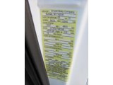 2010 Ford E Series Cutaway E350 Commercial Moving Van Info Tag