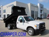 2011 Oxford White Ford F350 Super Duty XL Regular Cab Chassis Dump Truck #38622523