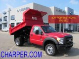 2011 Vermillion Red Ford F450 Super Duty XL Regular Cab 4x4 Dually Dump Truck #38622526