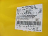 2007 Ranger Color Code for Screaming Yellow - Color Code: D6