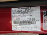 2010 Milan Color Code for Sangria Red Metallic - Color Code: JV