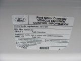 2010 Ford Fusion SEL Info Tag