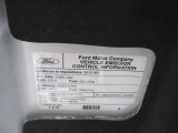 2010 Ford Taurus Limited Info Tag
