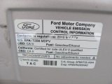 2010 Ford E Series Van E350 XLT Passenger Info Tag