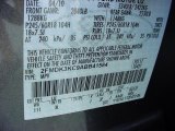 2010 Edge Color Code for Sterling Grey Metallic - Color Code: UJ