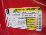 2008 Ford Focus SES Sedan Info Tag