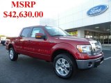 2010 Red Candy Metallic Ford F150 Lariat SuperCrew 4x4 #38622833