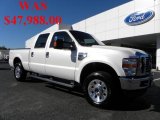 2010 White Platinum Tri-Coat Ford F250 Super Duty Lariat Crew Cab 4x4 #38622836