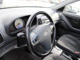 2007 Hyundai Elantra SE Sedan Black Interior