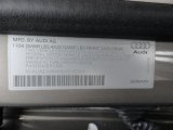 2005 Audi A4 1.8T Cabriolet Info Tag