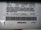 2001 Volvo V70 T5 Info Tag