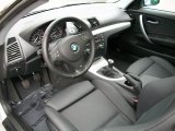 2008 BMW 1 Series 135i Coupe Black Interior