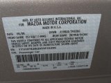 2009 MAZDA6 Color Code for Brilliant Silver Metallic - Color Code: 38H