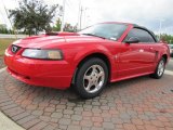 2002 Torch Red Ford Mustang V6 Convertible #38690885