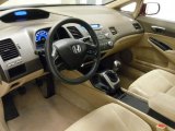 2007 Honda Civic LX Sedan Ivory Interior