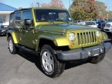 2007 Rescue Green Metallic Jeep Wrangler Unlimited Sahara 4x4 #38795301