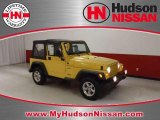 2000 Solar Yellow Jeep Wrangler Sport 4x4 #38916753