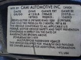 2001 Chevrolet Tracker LT Hardtop 4WD Info Tag