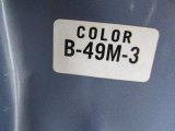 1989 Accord Color Code for Light Blue Metallic - Color Code: B49M