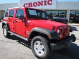 2011 Flame Red Jeep Wrangler Unlimited Sport 4x4 #38917586