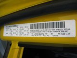 2011 Wrangler Color Code for Detonator Yellow - Color Code: PYB