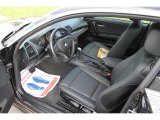 2009 BMW 1 Series 128i Coupe Black Interior