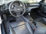 2009 BMW 1 Series 135i Coupe Black Interior