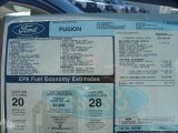 2011 Ford Fusion SEL V6 Window Sticker