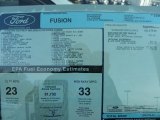 2011 Ford Fusion SE Window Sticker