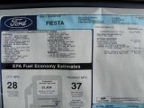 2011 Ford Fiesta S Sedan Window Sticker