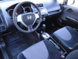 2008 Honda Fit Hatchback Black/Grey Interior