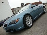 2005 Atlantic Blue Metallic BMW 6 Series 645i Convertible #39006072