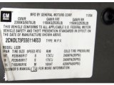 2005 Chevrolet Equinox LT AWD Info Tag