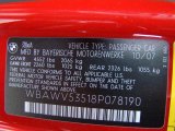 2008 BMW 3 Series 328xi Coupe Info Tag