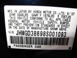 2008 Honda Fit Sport Info Tag