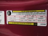 2010 Dodge Challenger R/T Classic Furious Fuchsia Edition Info Tag