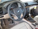 2010 BMW 1 Series 135i Coupe Taupe Interior