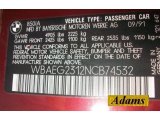 1992 BMW 8 Series 850i Info Tag