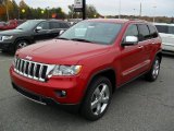 2011 Inferno Red Crystal Pearl Jeep Grand Cherokee Overland 4x4 #39149363
