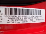 2011 Ram 1500 Color Code for Flame Red - Color Code: PR4